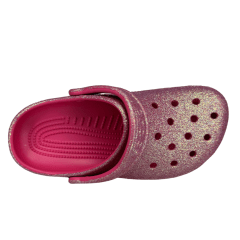 Babuche Crocs 210986 Classis Iridescent Glitter Rosa Pink