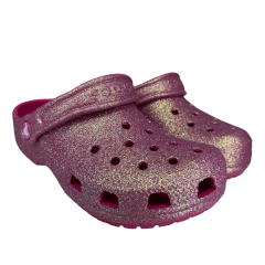 Babuche Crocs 210986 Classis Iridescent Glitter Rosa Pink