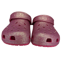 Babuche Crocs 210986 Classis Iridescent Glitter Rosa Pink