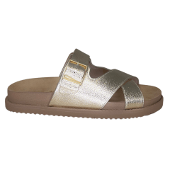 Chinelo ComfortFlex 2453402 Floter Metalizado Dourado