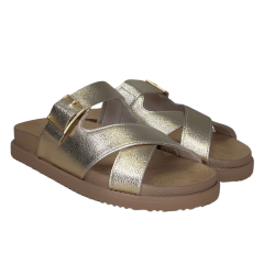 Chinelo ComfortFlex 2453402 Floter Metalizado Dourado