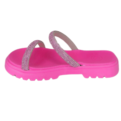 Chinelo Molekinha 2344.127 Papete com Strass Rosa