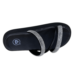 Chinelo Molekinha 2358.100 Papete com Strass Preto