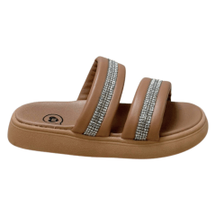 Chinelo Molekinha 2358.117 Papete Napa Suprema com Strass