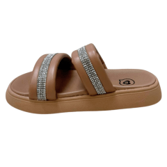 Chinelo Molekinha 2358.117 Papete Napa Suprema com Strass