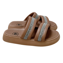 Chinelo Molekinha 2358.117 Papete Napa Suprema com Strass