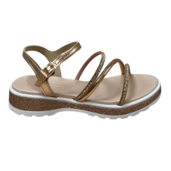 Sandália Molekinha 2361.205 Glitter Dourado