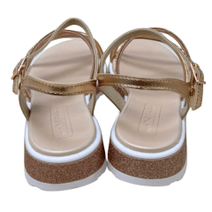 Sandália Molekinha 2361.205 Glitter Dourado