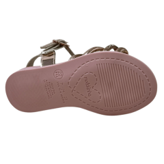 Sandália Molekinha 2714.229 Metalizado Glam Rose