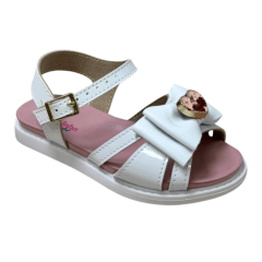 Sandália Molekinha 2714.237 Verniz Premium Branco