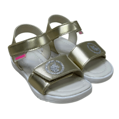 Sandália Novopé 31001001 com ajustes Dourado