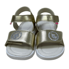 Sandália Novopé 31001001 com ajustes Dourado