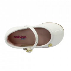 Sapatilha Molekinha 2106.1041 Verniz Premium Branco