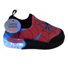 Tênis Bibi 1228065 Space com LED Aranha Vermelho