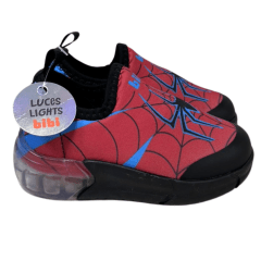 Tênis Bibi 1228065 Space com LED Aranha Vermelho