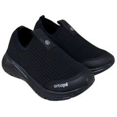 Tênis Ortopé 26700029 Flex Run Tecido Preto
