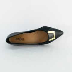 Sapato Usaflex AB6602 Batik Linha Care Preto