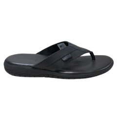 Chinelo Ferracini 1201A Lancer Couro Natural Preto