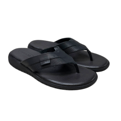 Chinelo Ferracini 1201A Lancer Couro Natural Preto