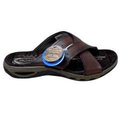 Chinelo Pegada 131675-01 Couro Natural Anilina Pinhão