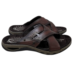 Chinelo Pegada 131675-01 Couro Natural Anilina Pinhão