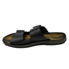 Chinelo Pegada 132824-03 Couro Natural Anilina com Ajustes Preto