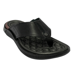 Chinelo Pegada 133159-03 Couro Natural Anilina Preto
