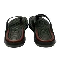 Chinelo Pegada 133159-03 Couro Natural Anilina Preto