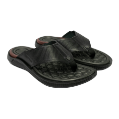 Chinelo Pegada 133159-03 Couro Natural Anilina Preto