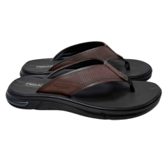 Chinelo Pegada 134403-01 Couro Natural Anilina Pinhão