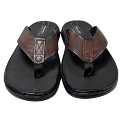 Chinelo Pegada 134403-01 Couro Natural Anilina Pinhão