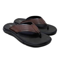 Chinelo Pegada 134403-01 Couro Natural Anilina Pinhão