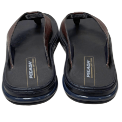 Chinelo Pegada 134403-01 Couro Natural Anilina Pinhão