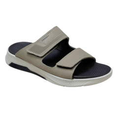 Chinelo Pegada 134704-08 Couro Textura Jeans Areia