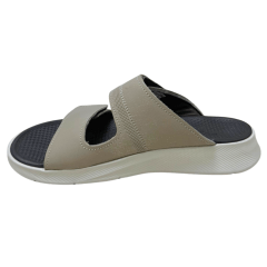 Chinelo Pegada 134704-08 Couro Textura Jeans Areia