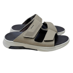 Chinelo Pegada 134704-08 Couro Textura Jeans Areia