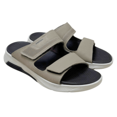 Chinelo Pegada 134704-08 Couro Textura Jeans Areia