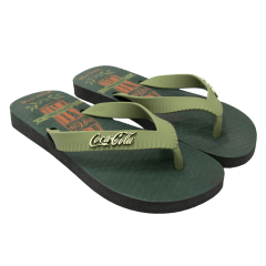 Chinelo Coca-Cola CC3592 Real Bottle Verde Musgo