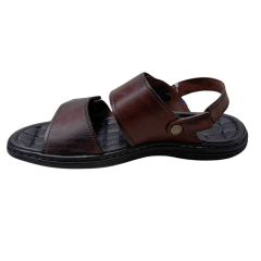 Sandália Pegada 131288-01 2 em 1 faz chinelo Couro Pinhão