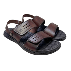 Sandália Pegada 131288-01 2 em 1 faz chinelo Couro Pinhão