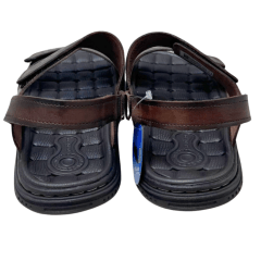 Sandália Pegada 131288-01 2 em 1 faz chinelo Couro Pinhão