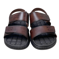 Sandália Pegada 131288-01 2 em 1 faz chinelo Couro Pinhão
