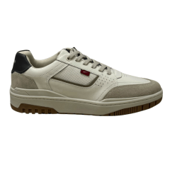 Sapatênis Ferracini 7401-685E Max em Couro Natural Off White