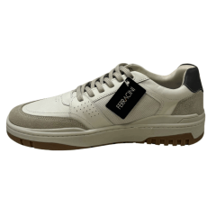 Sapatênis Ferracini 7401-685E Max em Couro Natural Off White
