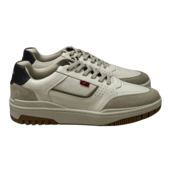 Sapatênis Ferracini 7401-685E Max em Couro Natural Off White