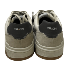 Sapatênis Ferracini 7401-685E Max em Couro Natural Off White