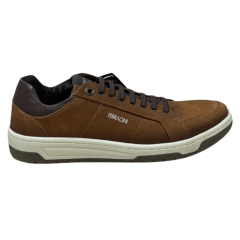 Sapatênis Ferracini 8050-617D Vox Couro Natural Caramelo