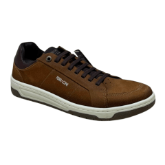 Sapatênis Ferracini 8050-617D Vox Couro Natural Caramelo