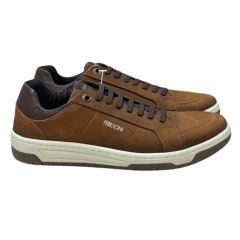 Sapatênis Ferracini 8050-617D Vox Couro Natural Caramelo