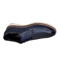 Sapato Ferracini 4645-675J Lancaster em Couro Natural Navy